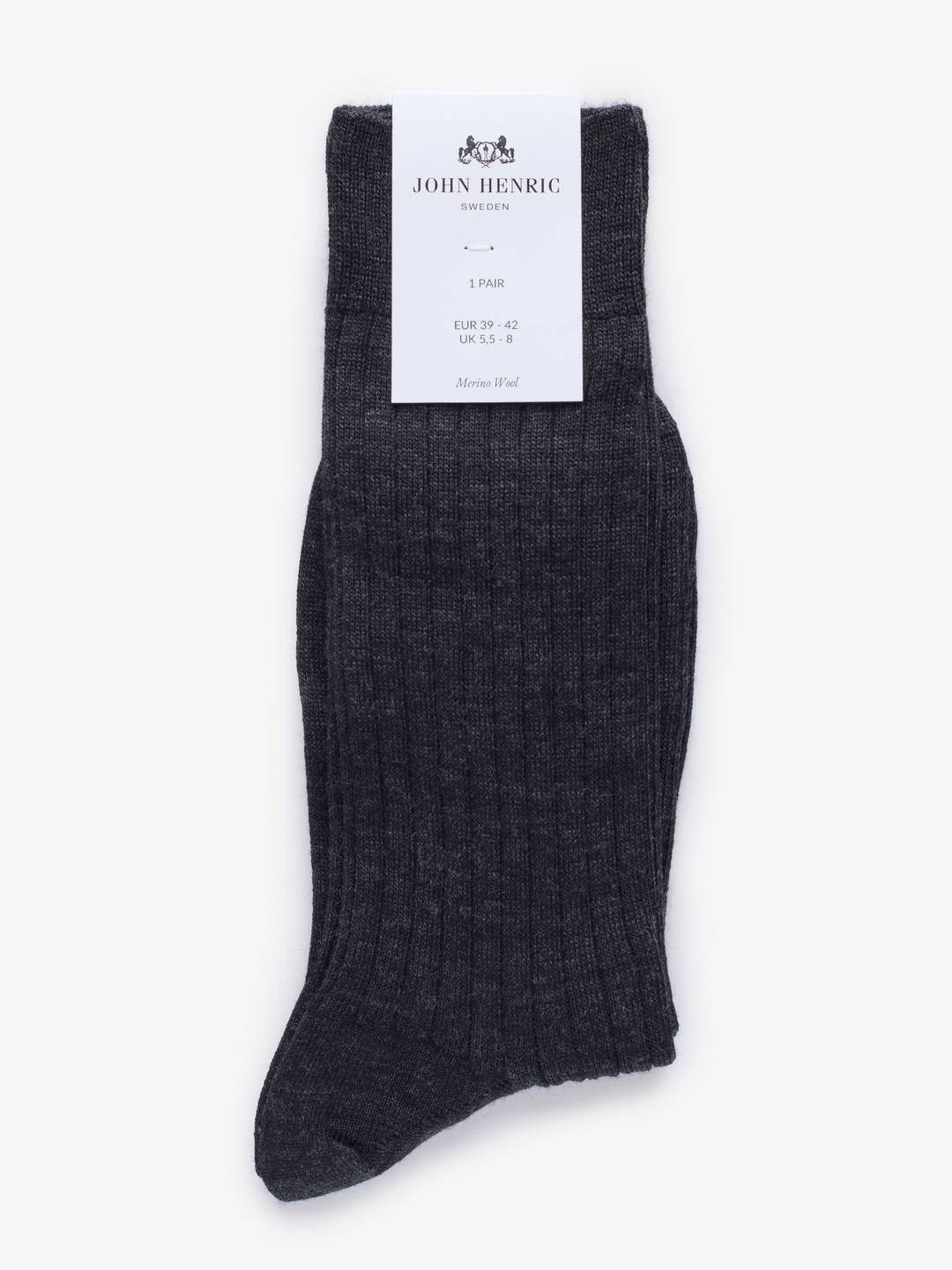 Dark Grey Ribbed Socks