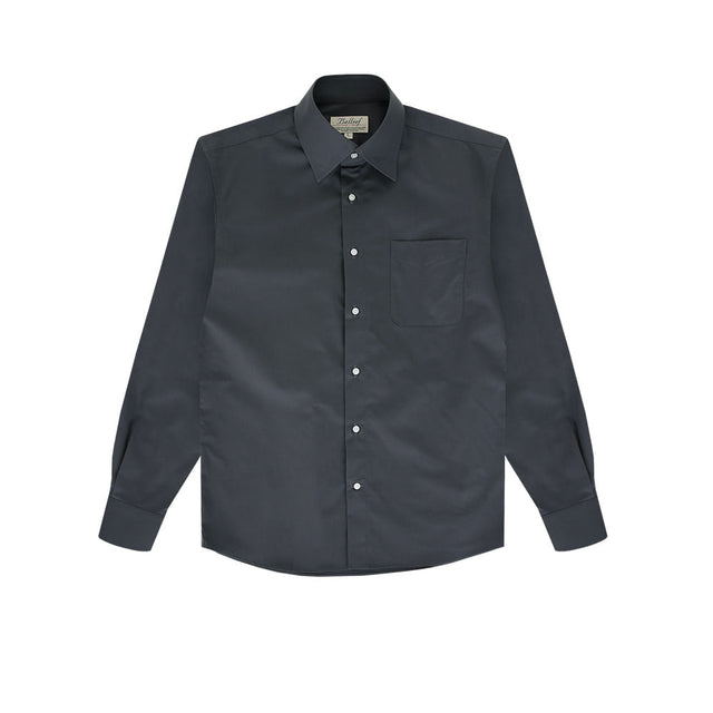 Essential Gaberdine cotton shirts (Charcoal)