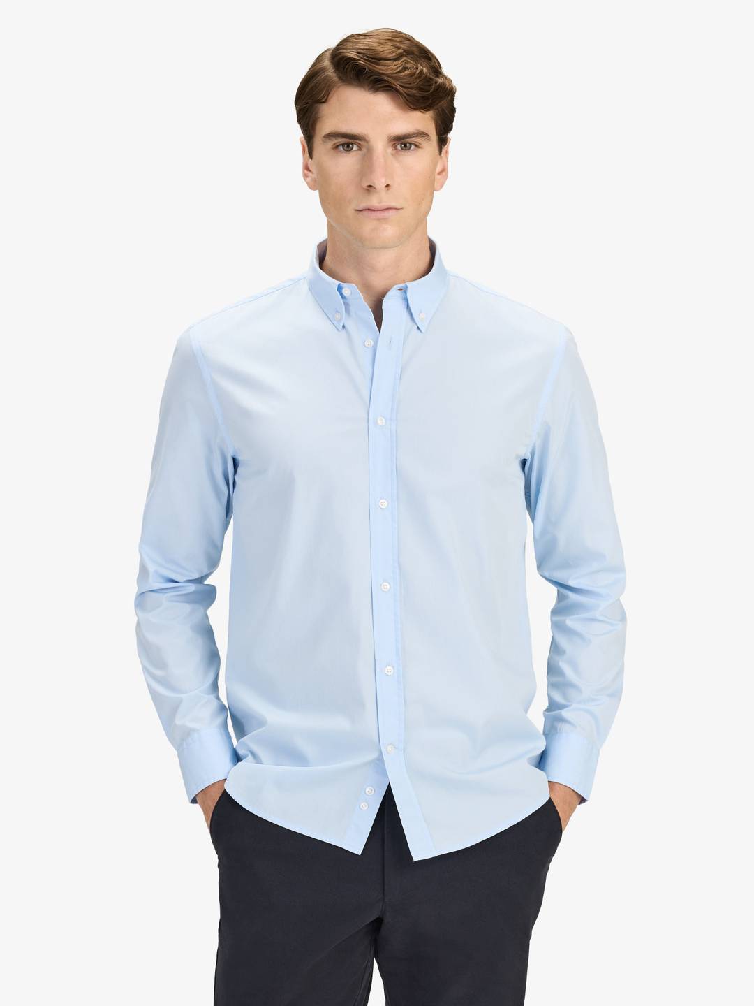 Light Blue Poplin Shirt