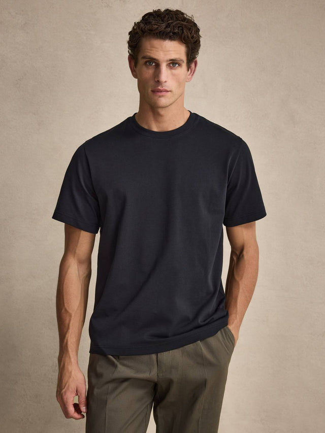 Black Casual Fit Midweight T-Shirt