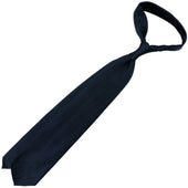 Plain Japanese Jacquard Silk Tie Midnight Hand Rolled