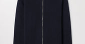 Dark Navy Merino Zip Cardigan | Ribbed Wool | Asket