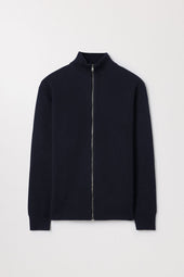 Merino Zip Cardigan Ribbed Wool Asket