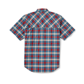 Twin Lakes Short Sleeve Sport Shirt - Blue Cream / Red Black