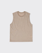36G Wool Sleeveless Tee, Beige