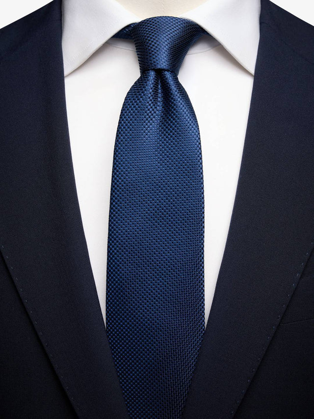 Dark Blue Structure Tie