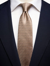 Beige Geometric Tie
