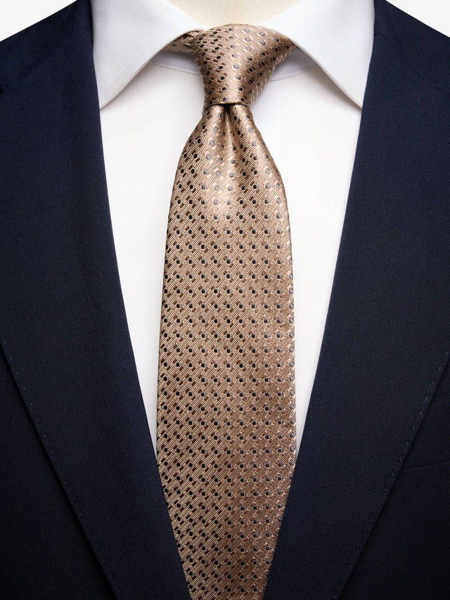 Beige Geometric Tie