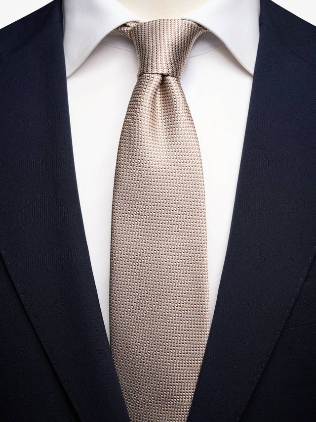 Beige Structure Tie