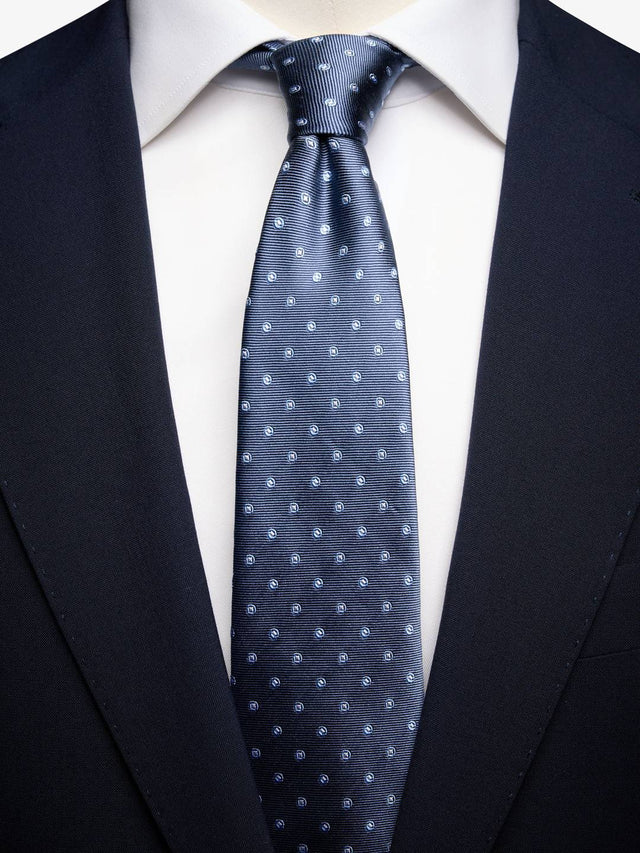 Mid Blue Geometric Tie