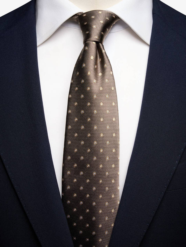 Taupe Geometric Tie