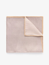 Beige Structure Pocket Square