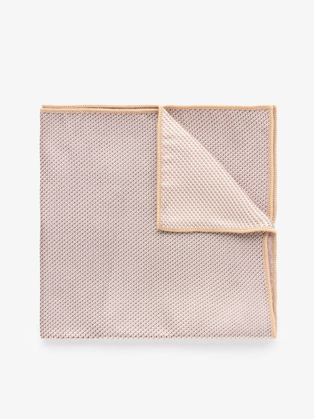 Beige Structure Pocket Square