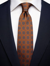 Terracotta Geometric Tie
