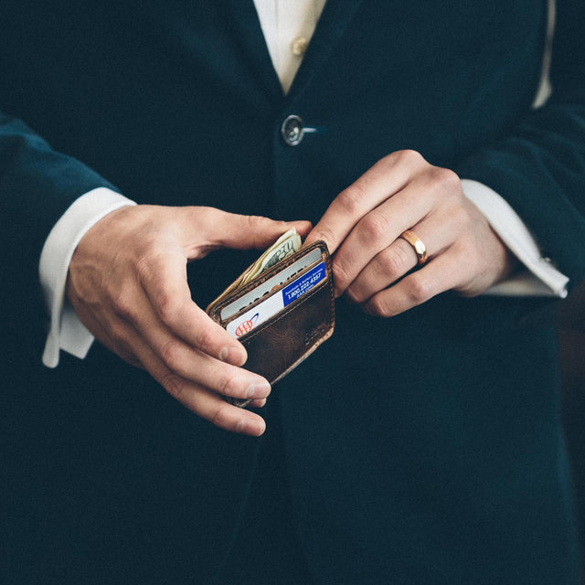 Front Pocket Leather ID Wallet