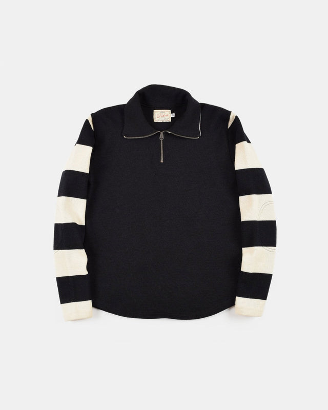 1 4 Zip Moto Jersey Off White