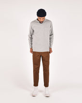 Heavy Duty Long Sleeve Tee Single Pocket Heather