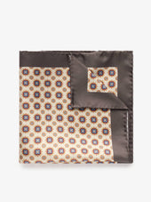 Beige Geometric Pocket Square