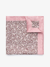 Brown & Pink Paisley Pocket Square