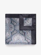 Black Paisley Pocket Square