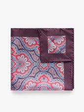 Burgundy Paisley Pocket Square