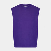 Purple Fine Merino V Neck Vest