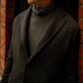 Single Breasted Cashmere Blend Unstructured Knitted Blazer In Grey