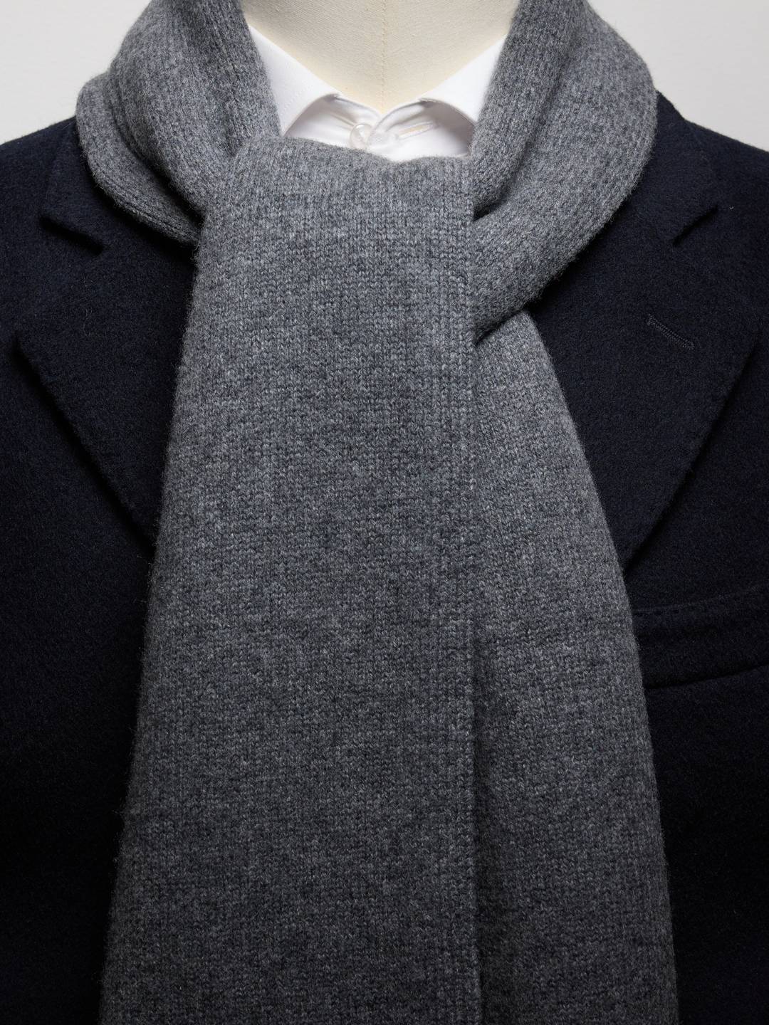 Mid Grey Knitted Scarf