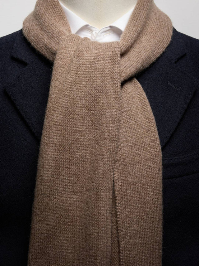 Mid Brown Knitted Scarf