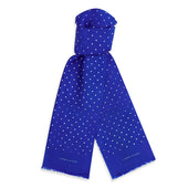 And White Spotted Silk Scarf