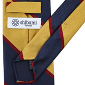 Japanese Repp Stripe Silk Tie Yellow