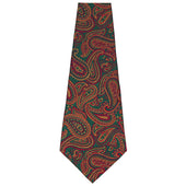 Paisley Jacquard Bespoke Silk Tie Forest