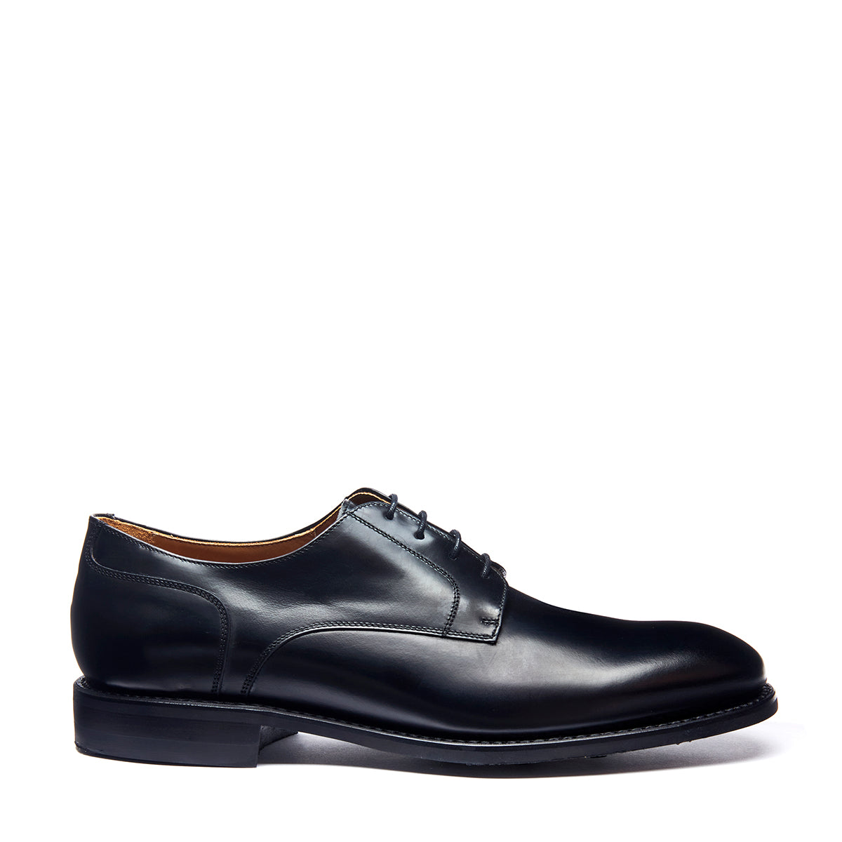 Black Hi-Shine 4 Eye Gibson Shoe