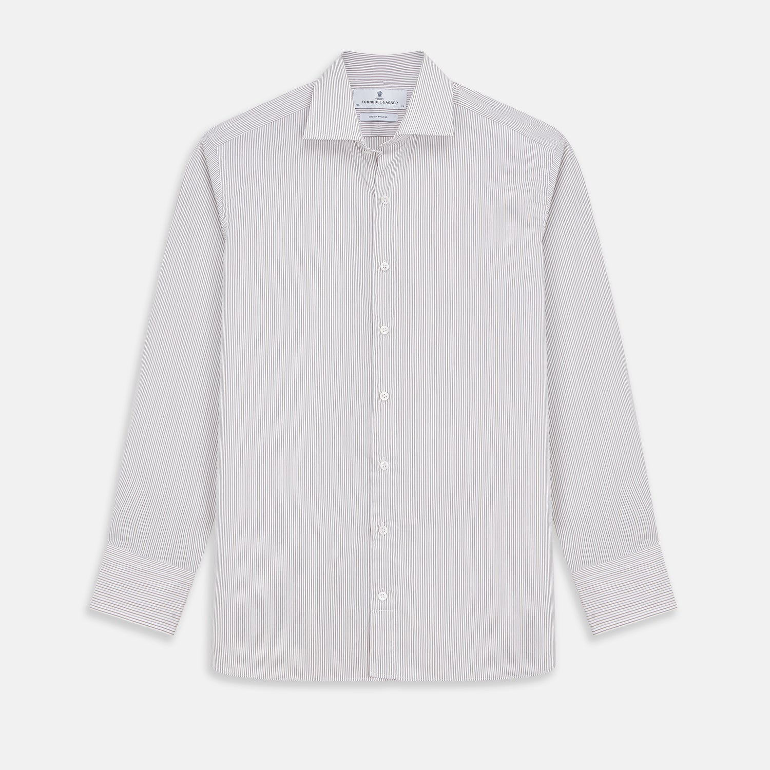 Sandstone Multi Stripe Cotton Tailored Fit Shelton Shirt