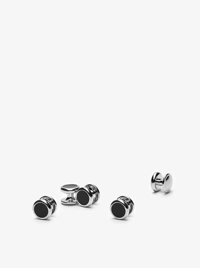 Formal Buttons Black & Silver