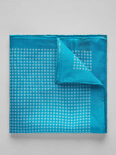Turquoise Handkerchief Linen Floral
