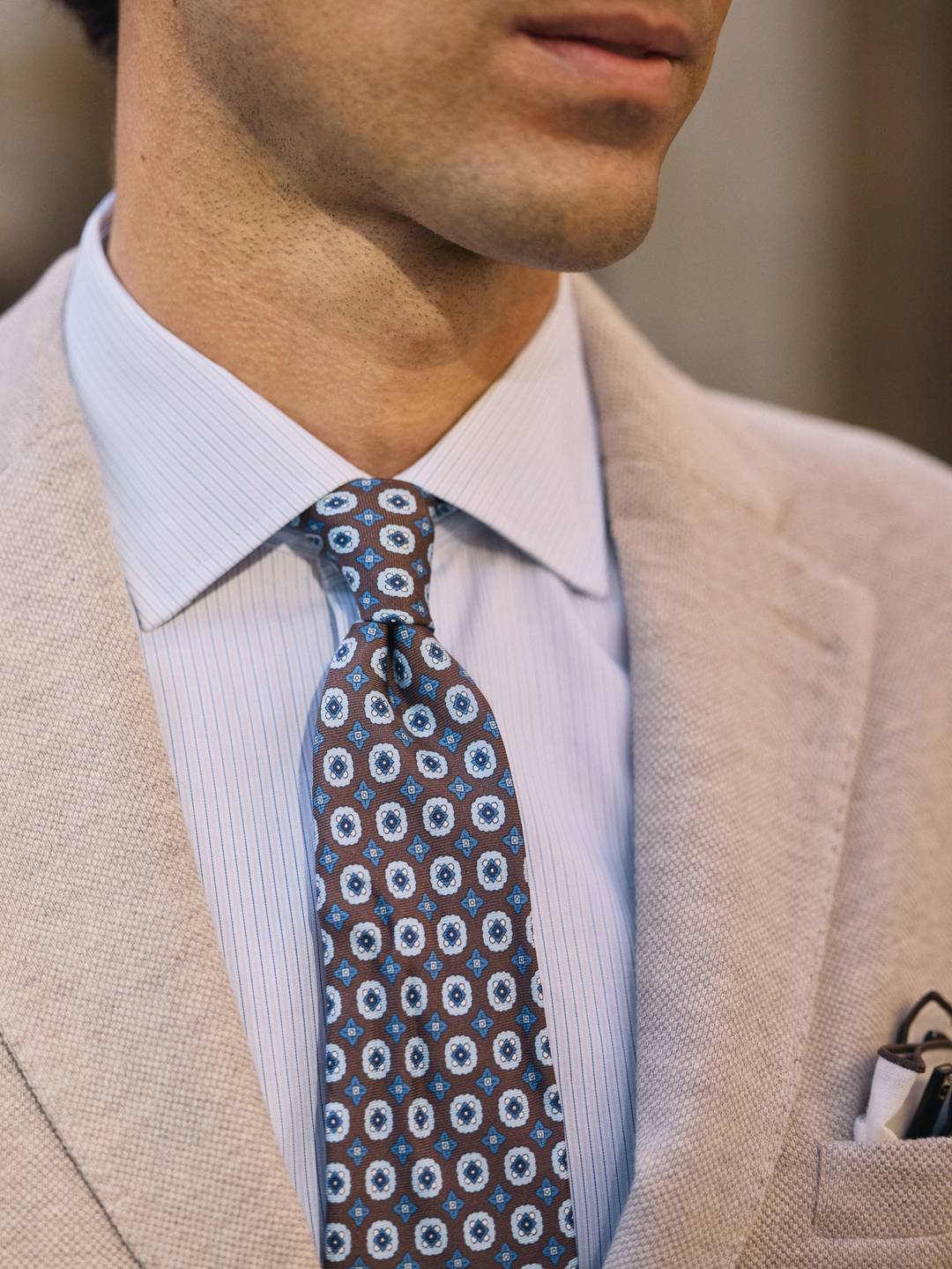 Brown Pattern Tie
