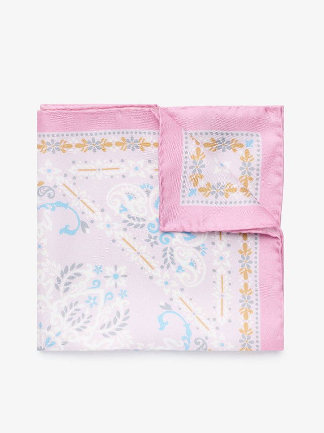 Purple Pocket Square Paisley