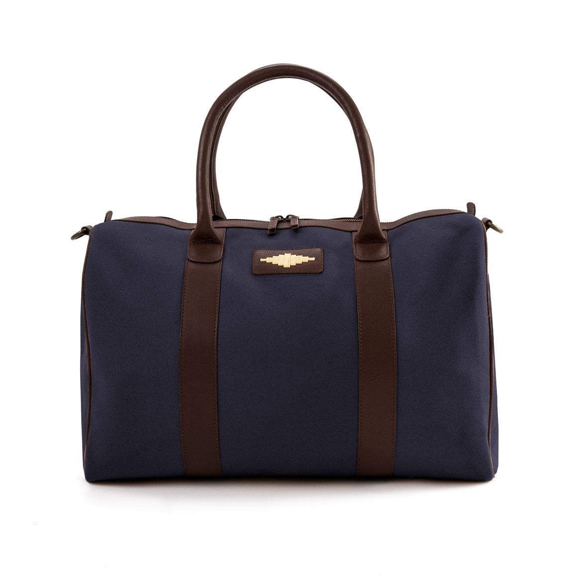 Varon Small Travel Bag Brown Leather And Canvas