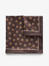 Brown Medallion Pocket Square