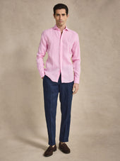 Cut Away Linen Shirt Slim Fit