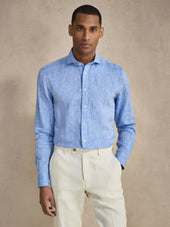 Cut Away Linen Shirt Slim Fit