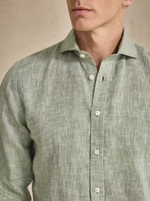 Cut Away Linen Shirt Slim Fit