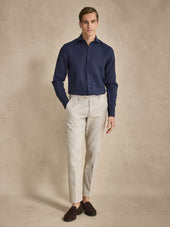 Cut Away Linen Shirt Slim Fit