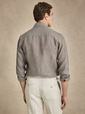 Cut Away Linen Shirt Slim Fit