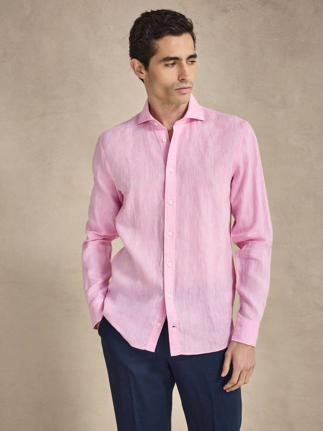 Pink Linen Shirt