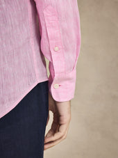 Cut Away Linen Shirt Slim Fit