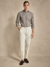 Cut Away Linen Shirt Slim Fit