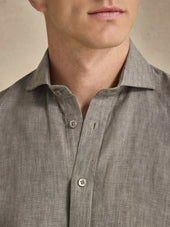 Cut Away Linen Shirt Slim Fit
