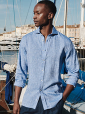 Cut Away Linen Shirt Slim Fit